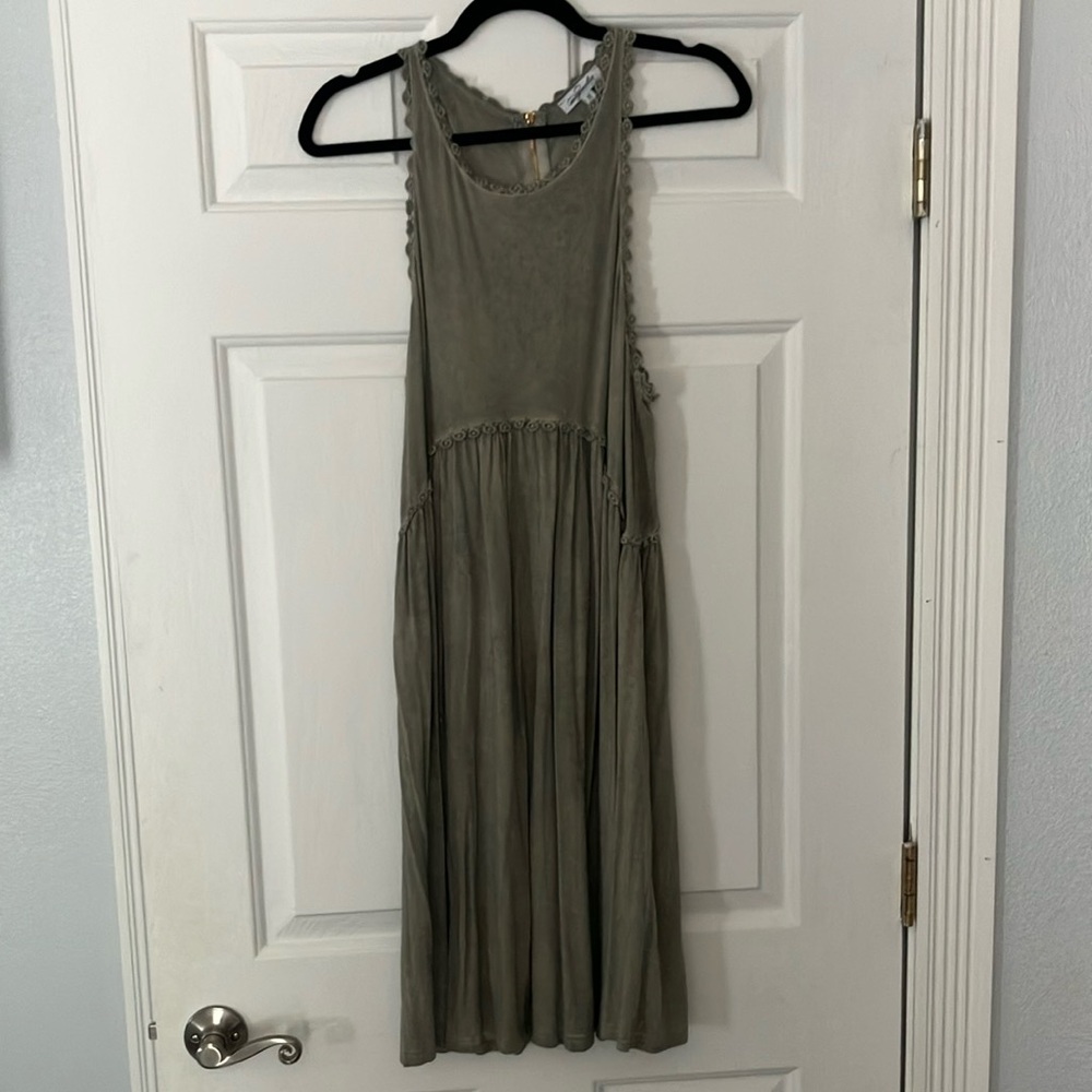 Sleeveless Olive Green Babydoll Dress